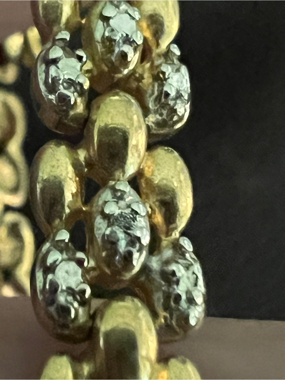 Vintage Gold Over Sterling Silver Two Tone  Panther Link Bracelet Size 7 9grams - Picture 11 of 12